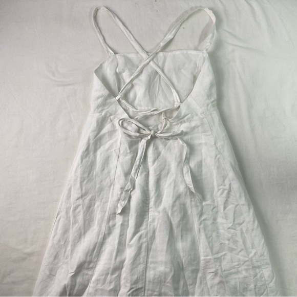 Madewell Women's White Embroidered Eyelet Tie Back Cami Midi Dress Size 0 NWT - Picture 7 of 8